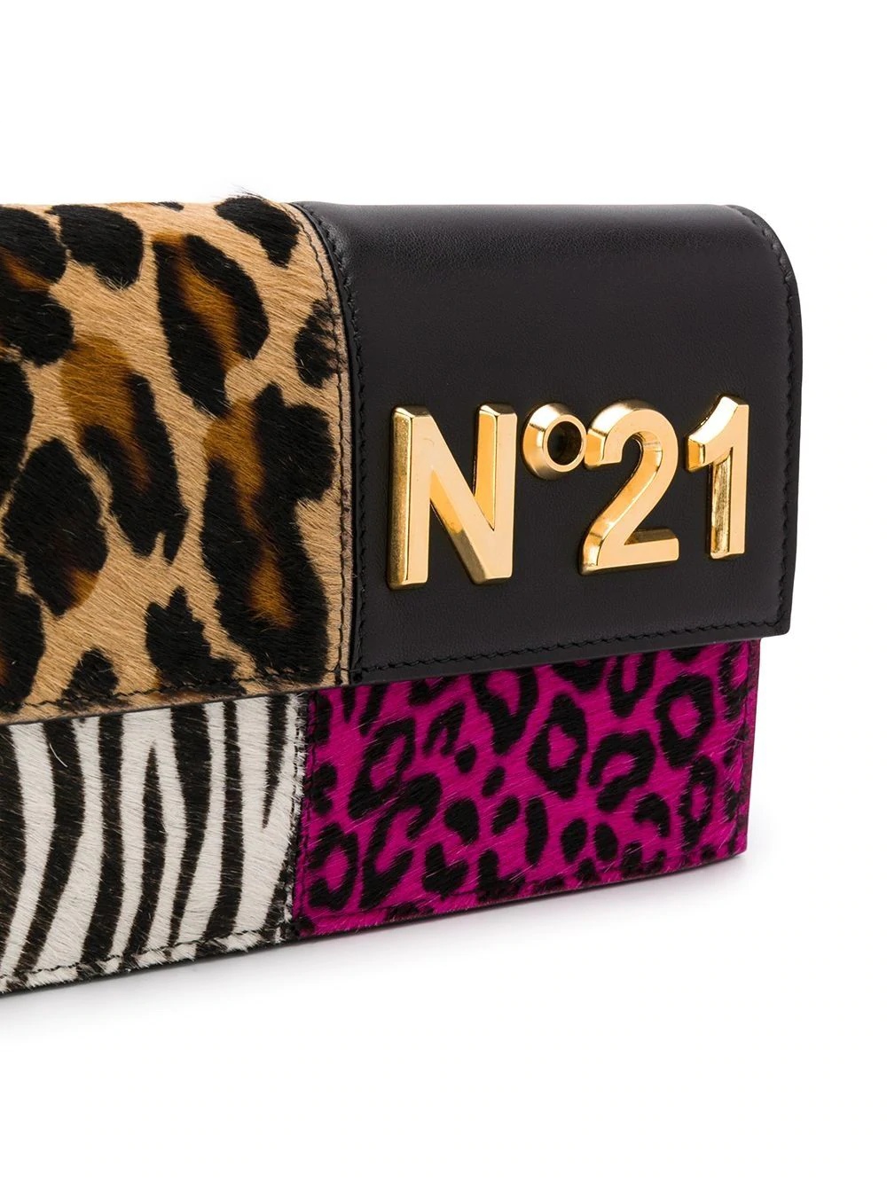 Mini Animalier-Patchwork Logo Pouch - 4