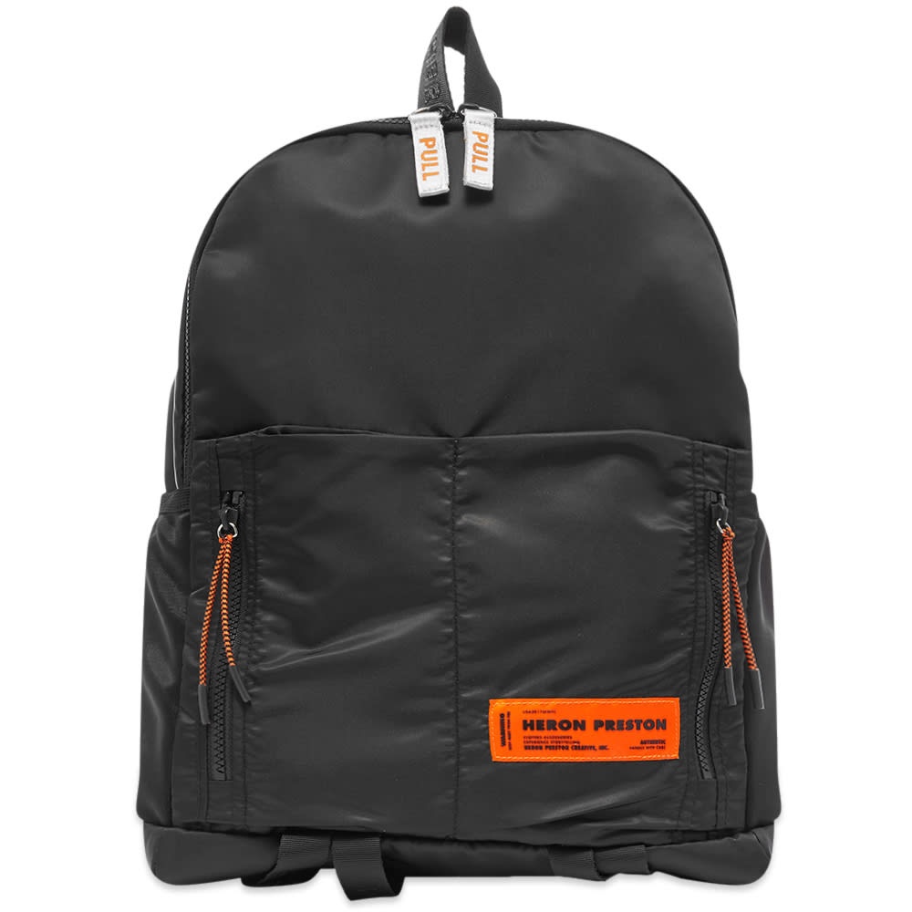 Heron Preston Zip Round Logo Backpack - 1