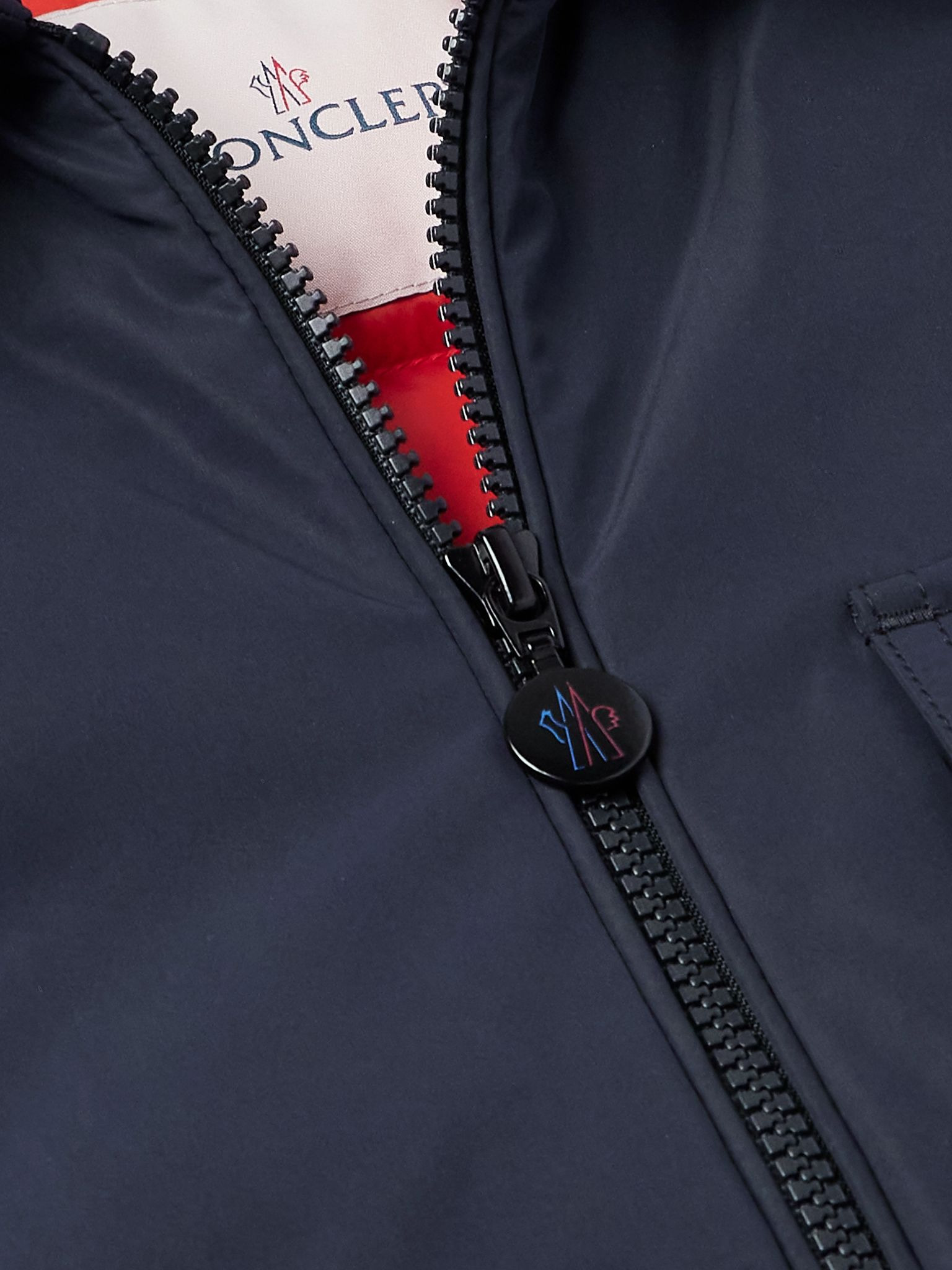 Vigeon Logo-Appliquéd Shell Down Shirt Jacket Navy - 5