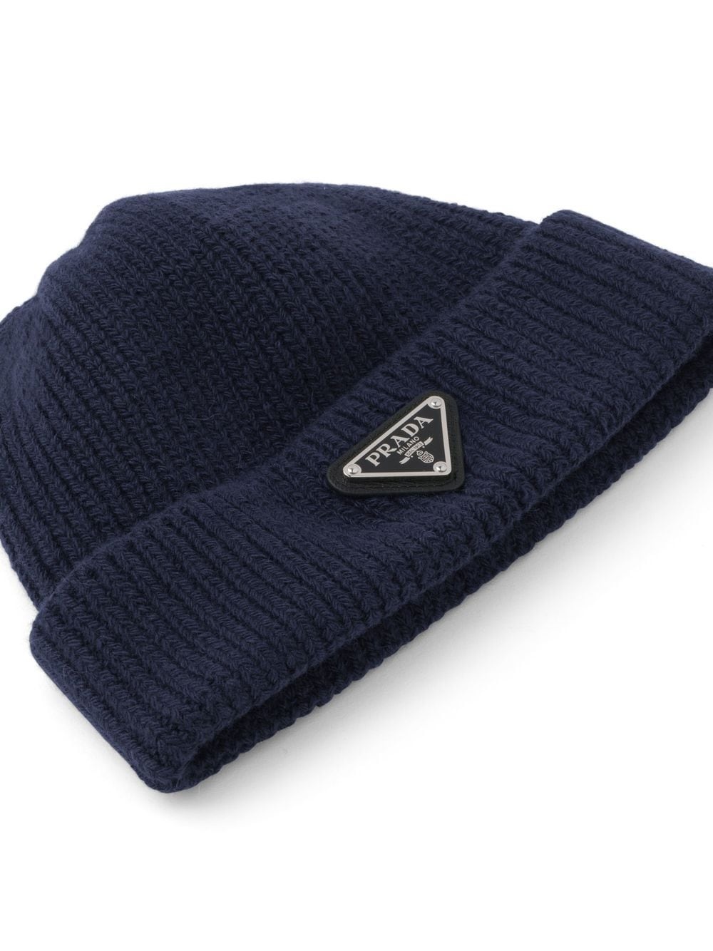 ribbed knit wool cashmere beanie - 2