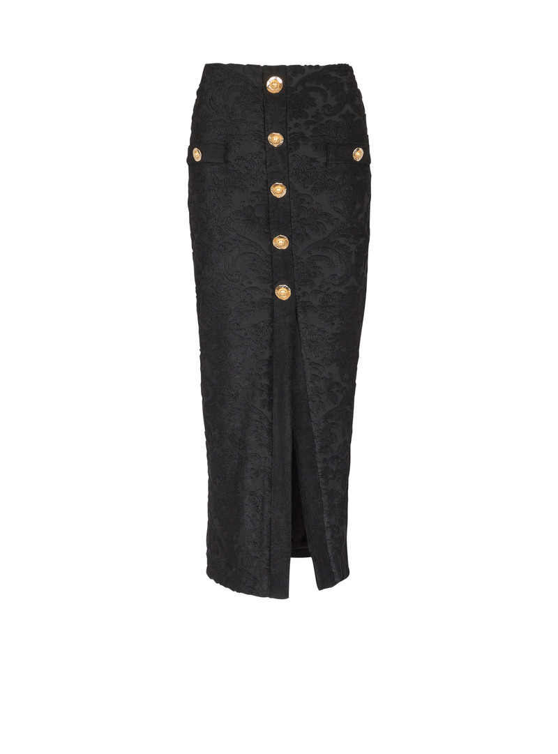 Baroque pattern midi skirt 1