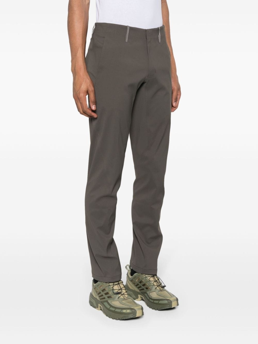 seam-detailed tapered trousers - 3