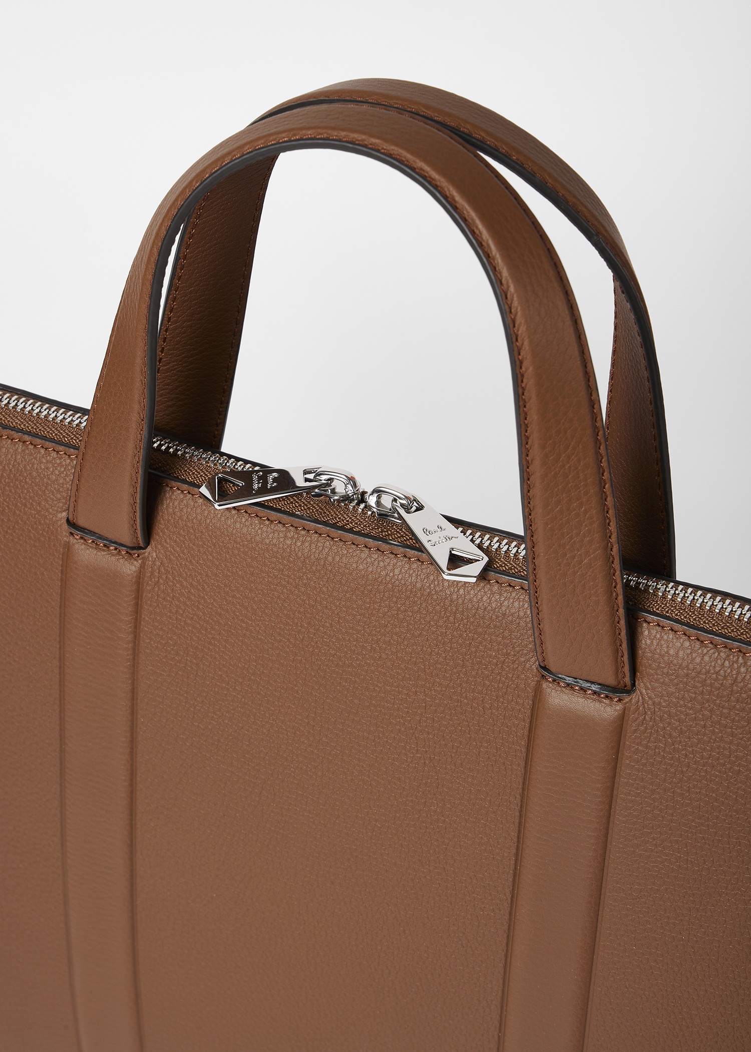 Tan Slim Leather Folio - 5
