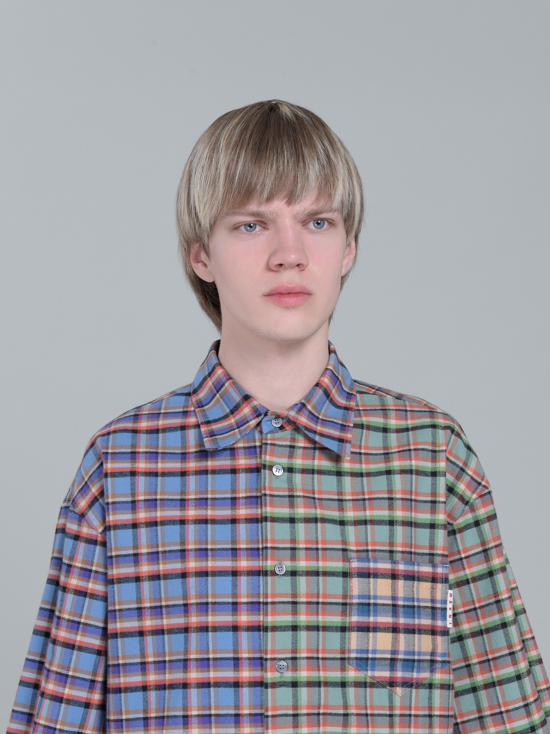 CHECK COTTON FLANNEL SHIRT - 4