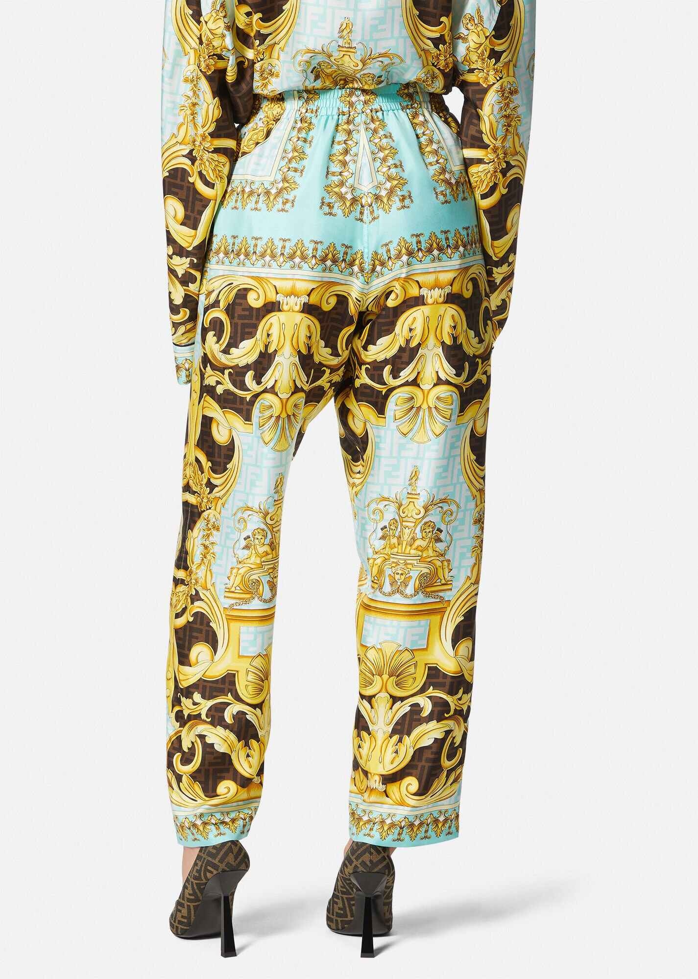 Fendace Gold Baroque Pyjama Bottoms - 4