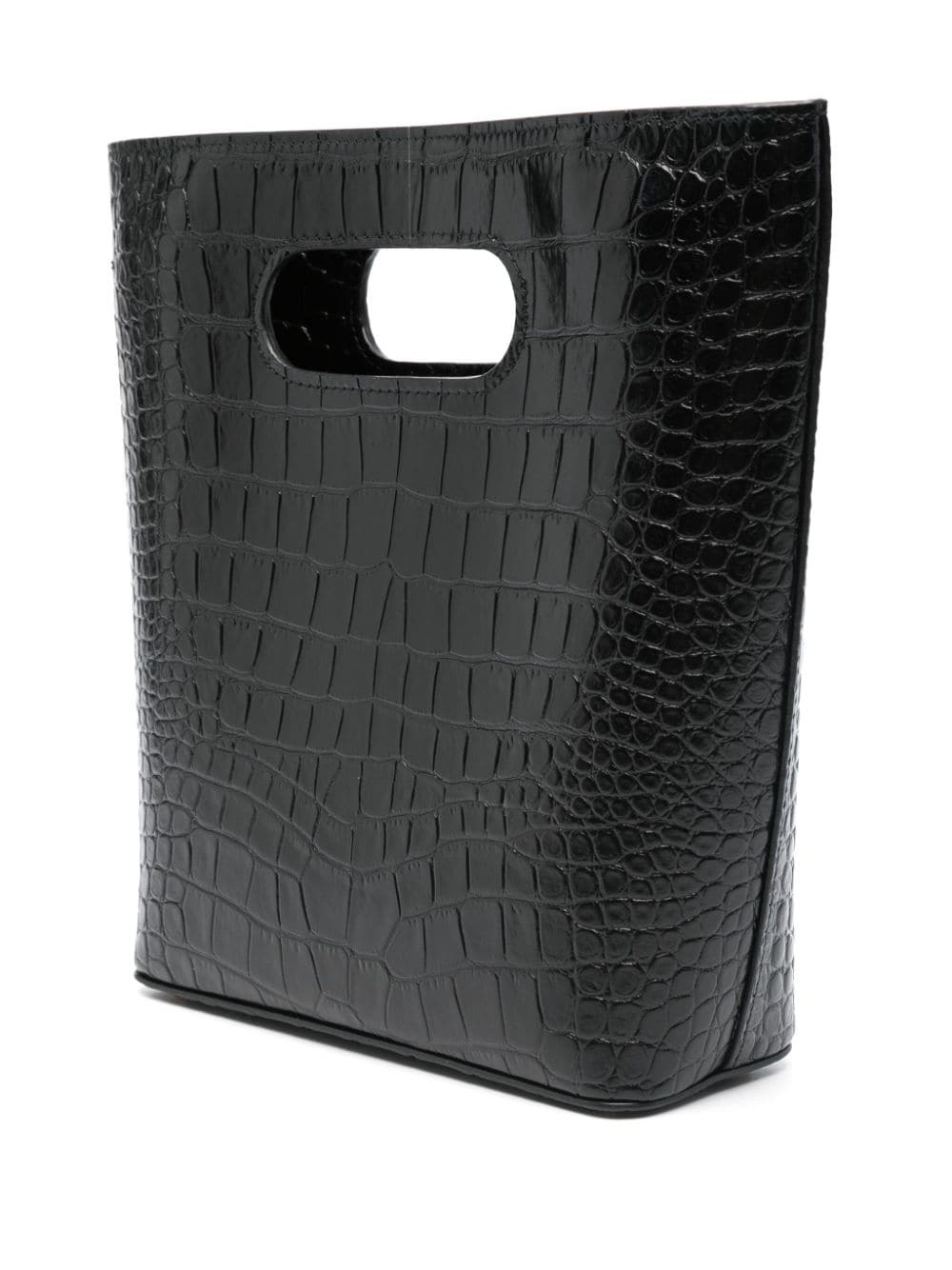 embossed-crocodile tote bag - 2