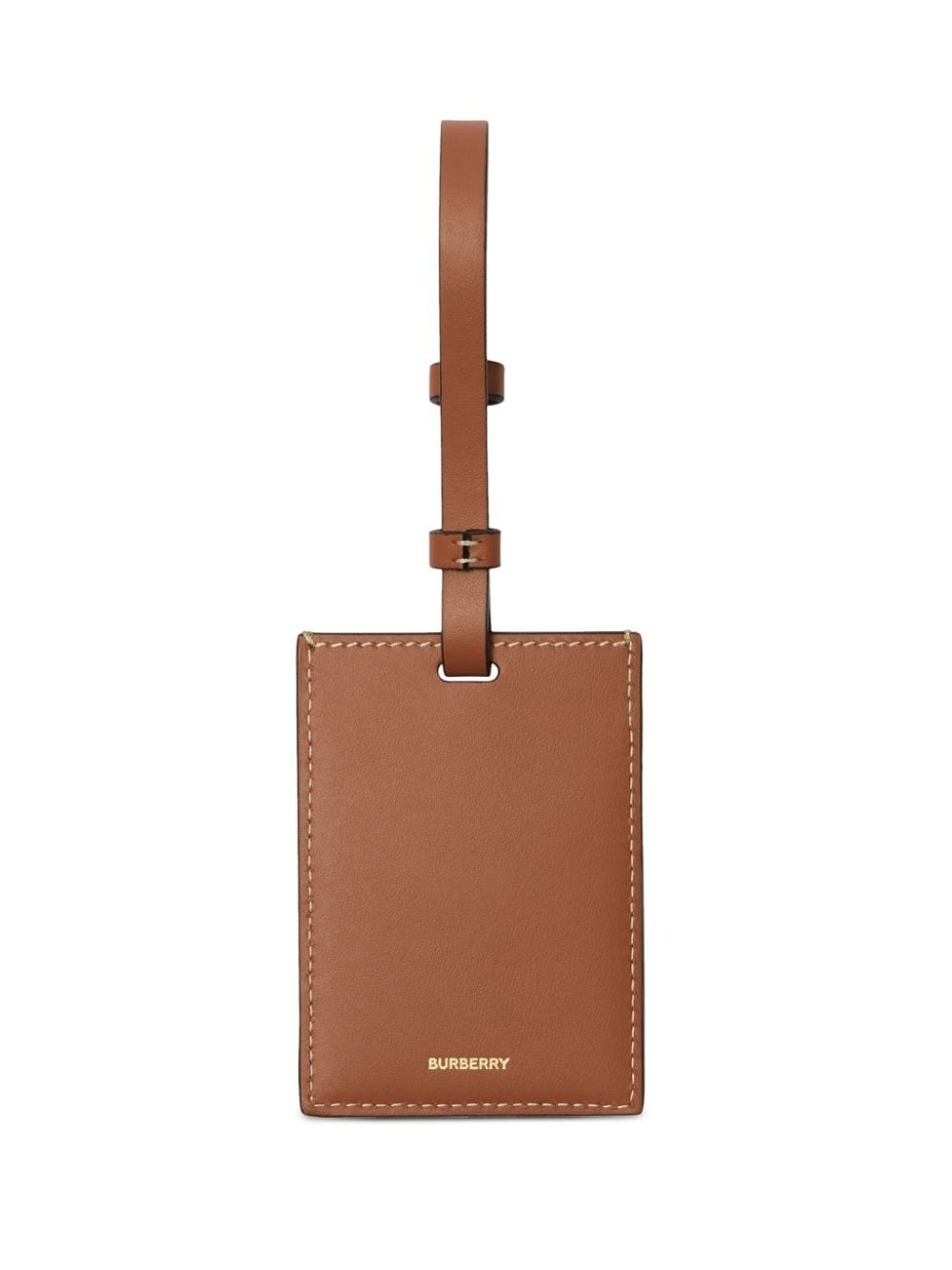 House-check leather luggage tag - 2