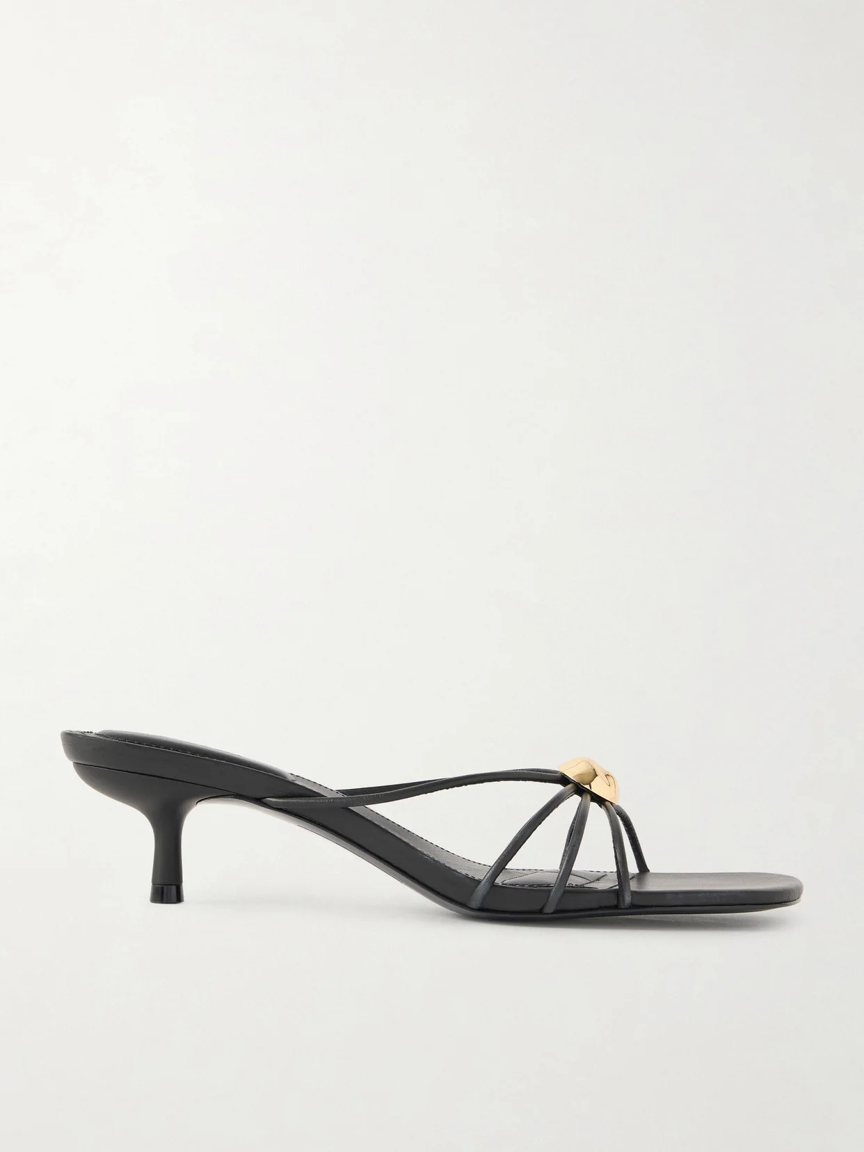 Amaya Embellished Leather Mules - 1