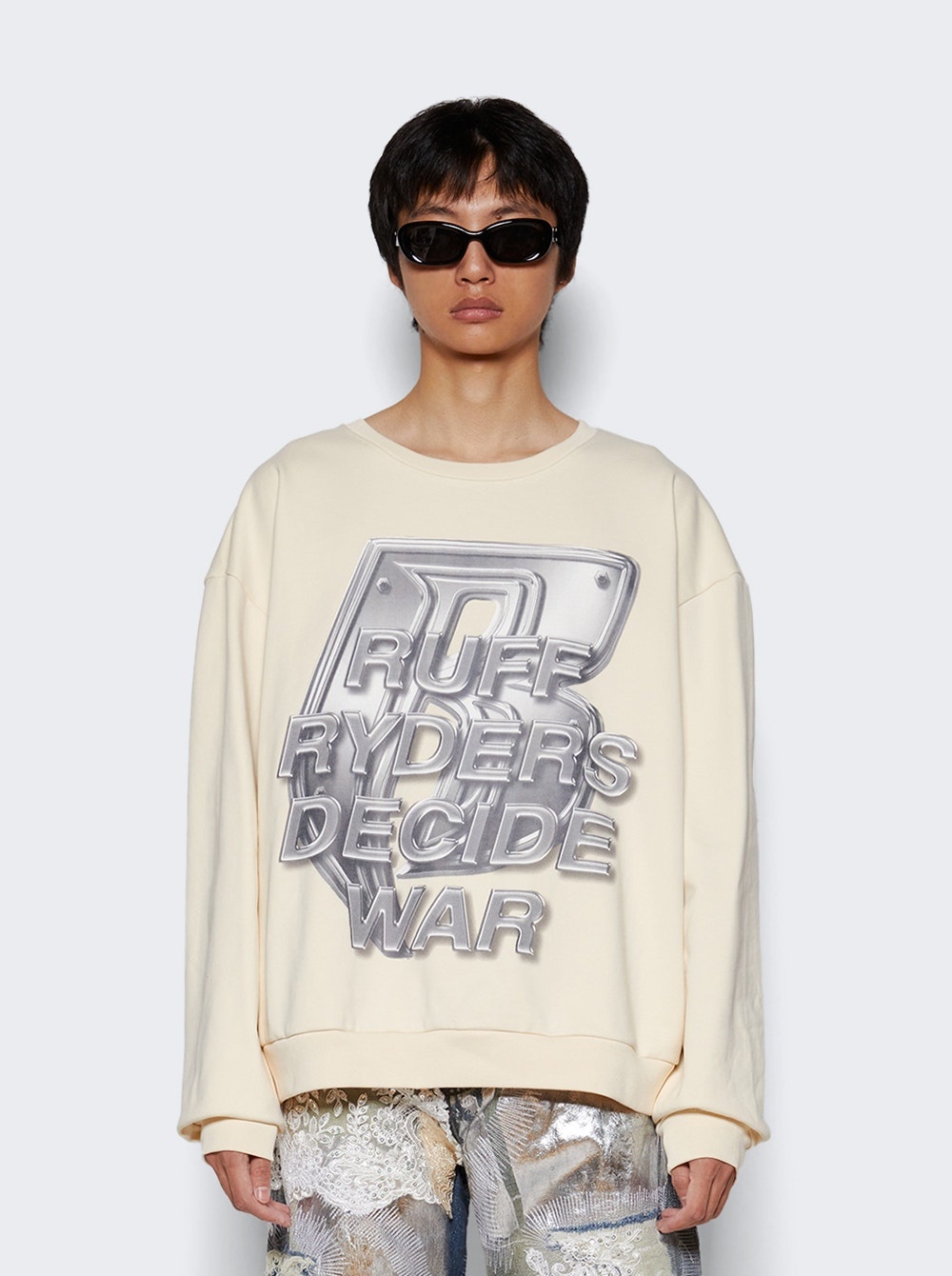 Ruff Ryders Crewneck Sweatshirt Ivory - 3