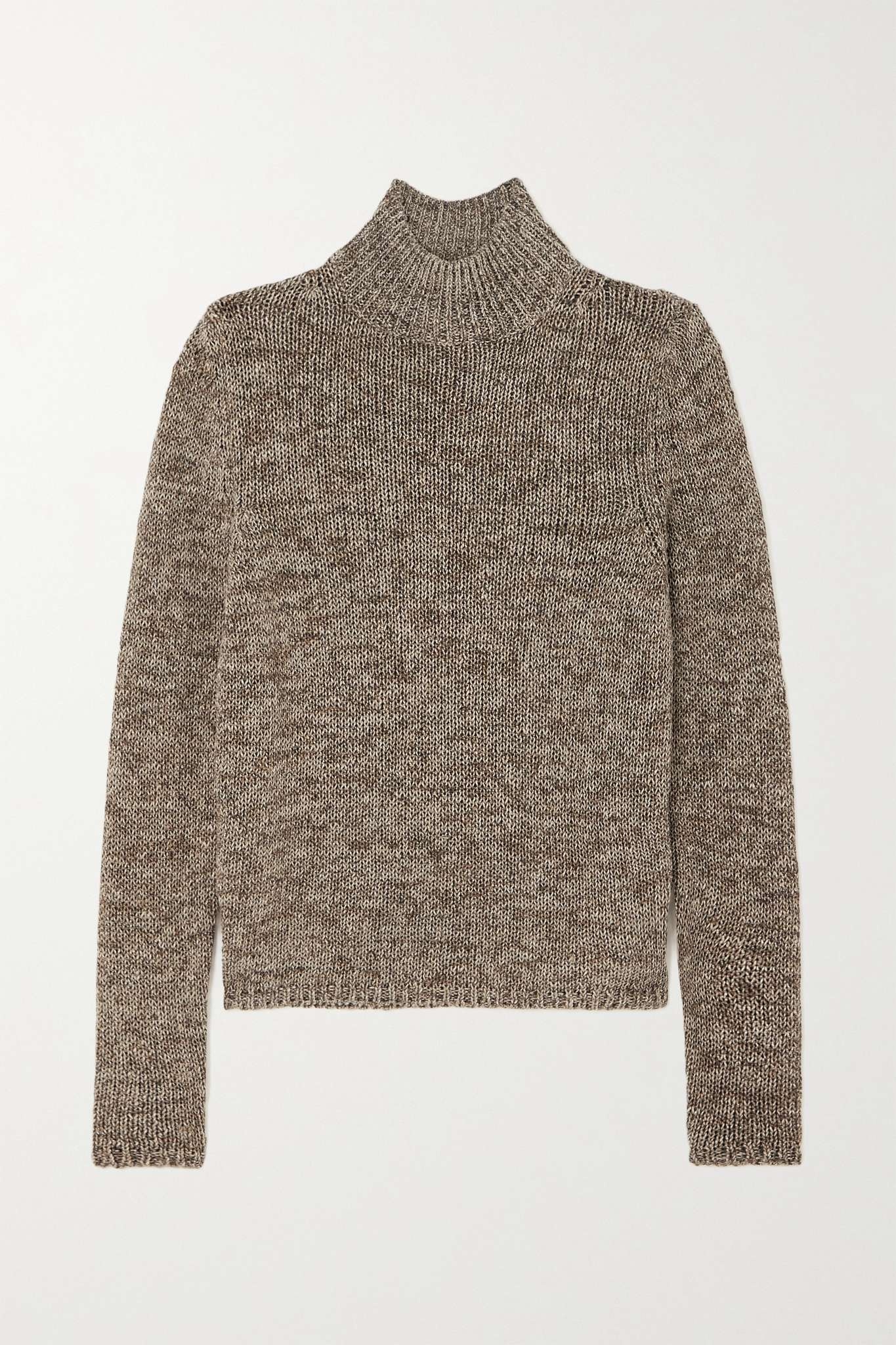Linen, cotton and silk-blend sweater - 1