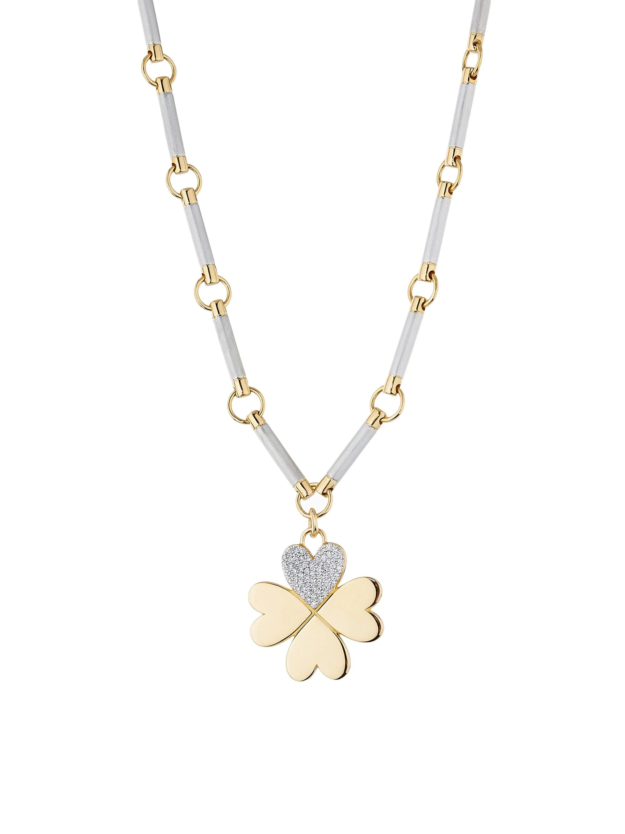 Women's True Love 18K Yellow & White Gold & 0.22 TCW Diamond Pavé Element Chain Necklace - Yellow Go - 1