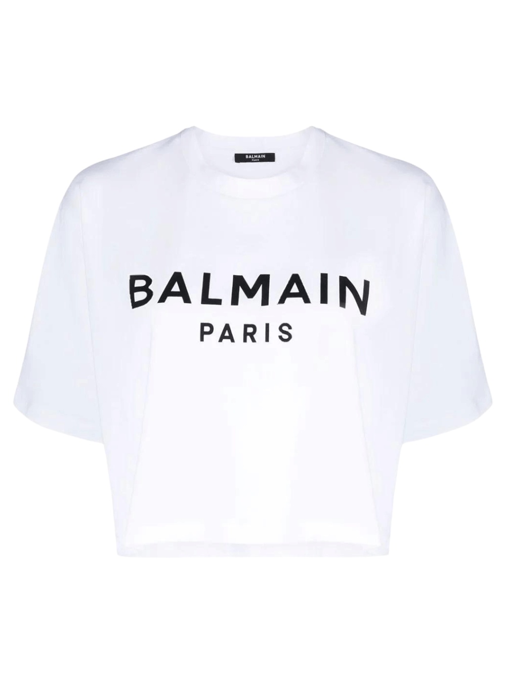 Balmain Printed Cropped T-Shirt - 1