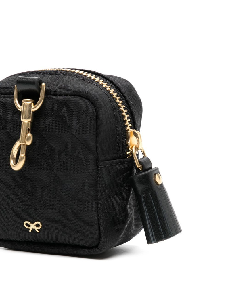 Anya Hindmarch logo-jacquard earphones pouch outlook