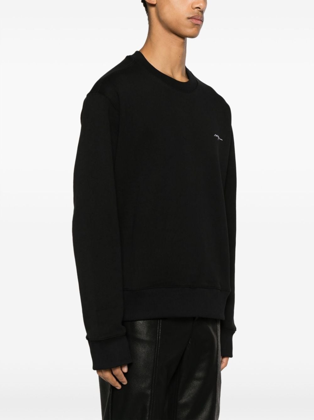 logo-embroidered cotton sweatshirt - 3