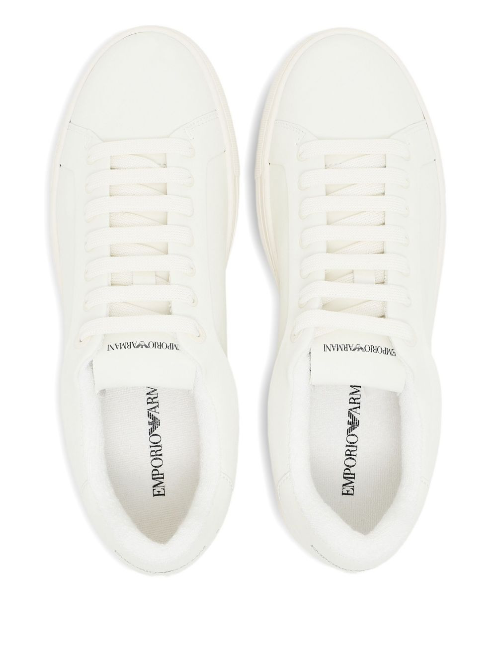 logo-detail leather sneakers - 4