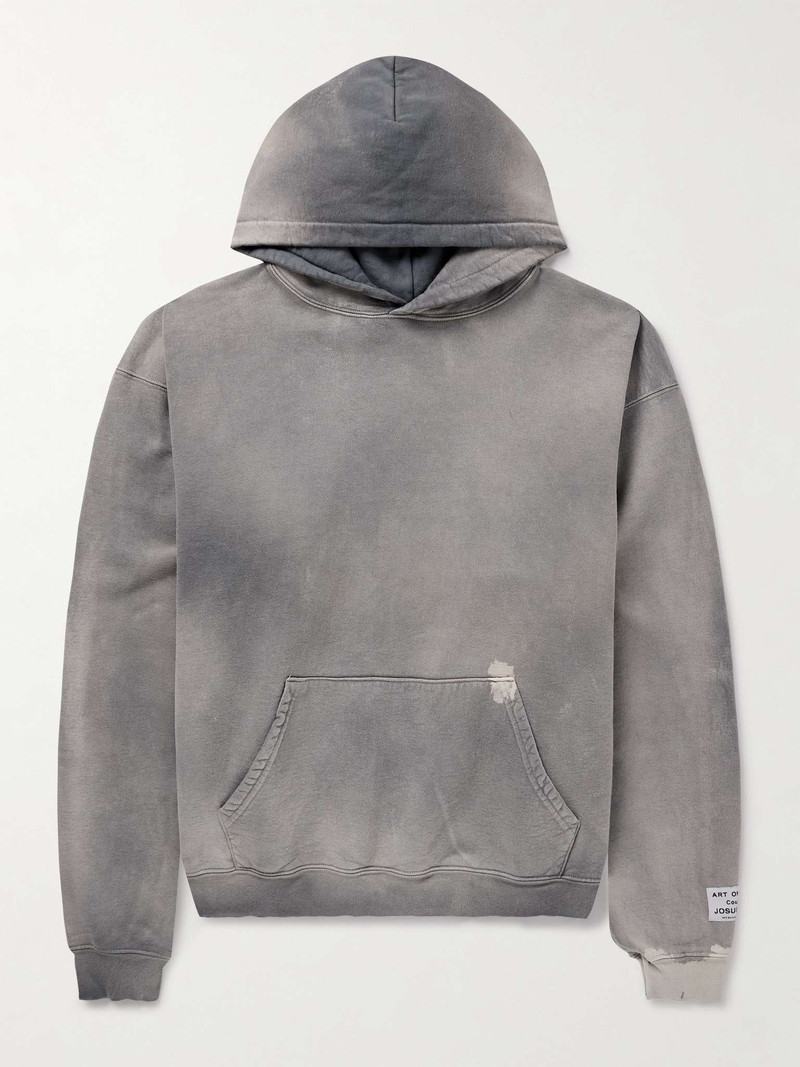 Ventura Distressed Cotton-Jersey Hoodie - 1