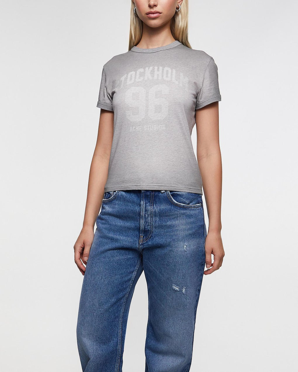 T-Shirt Logo Washed Stockholm 96  Grey - 2
