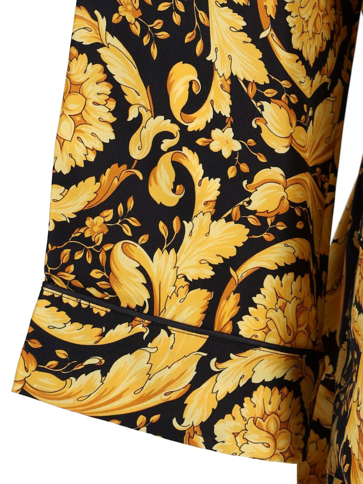BAROCCO PRINT SILK BATHROBE - 5