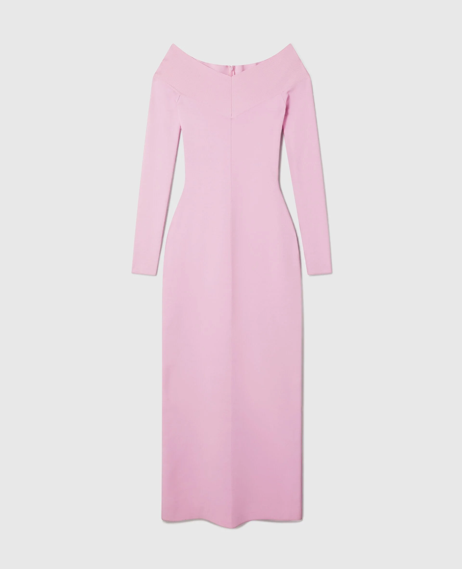 Compact Knit Long Sleeve Dress - 1
