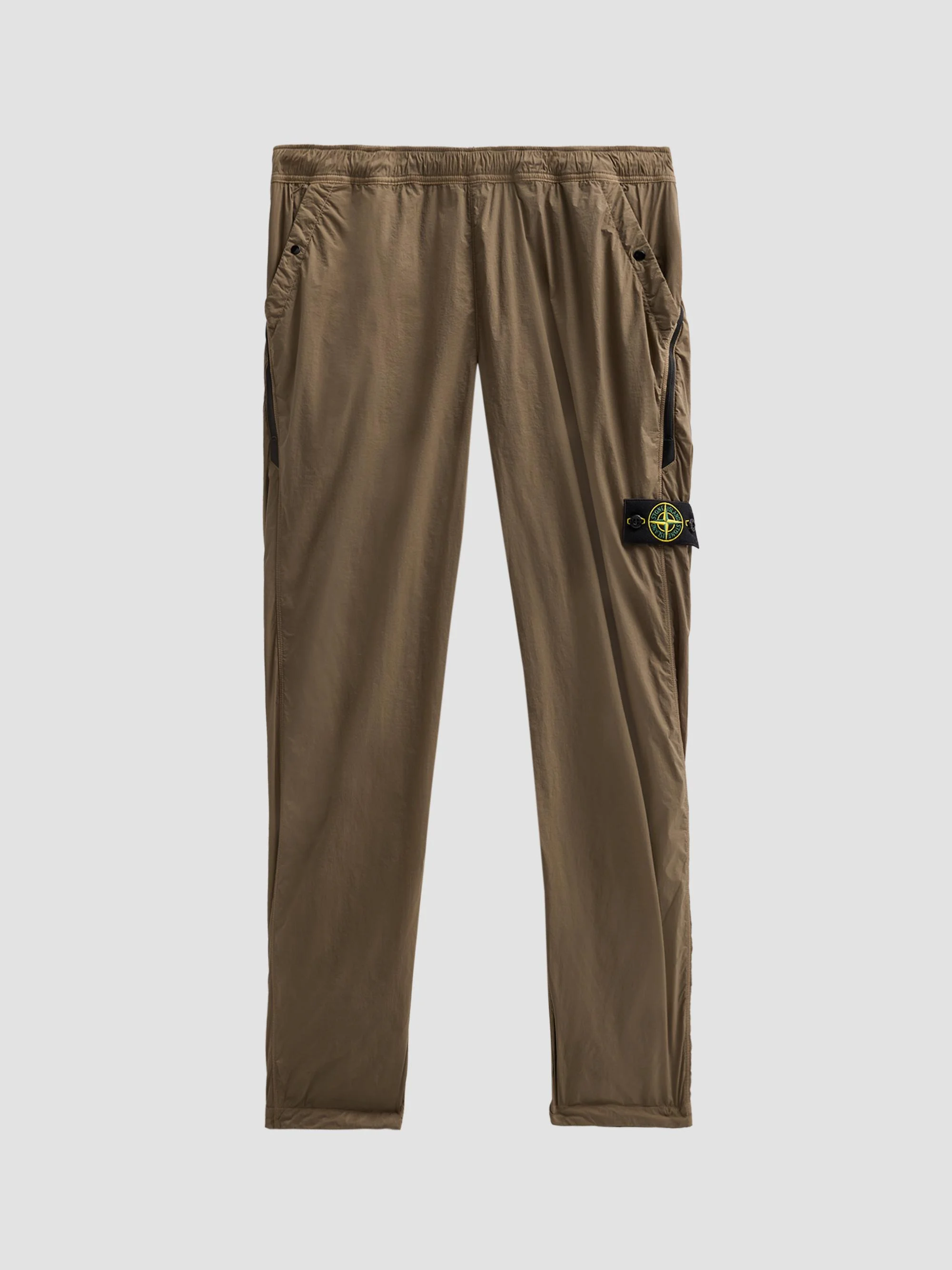 Men's Stretch-Nylon Tapered Pants - Military Green - 1