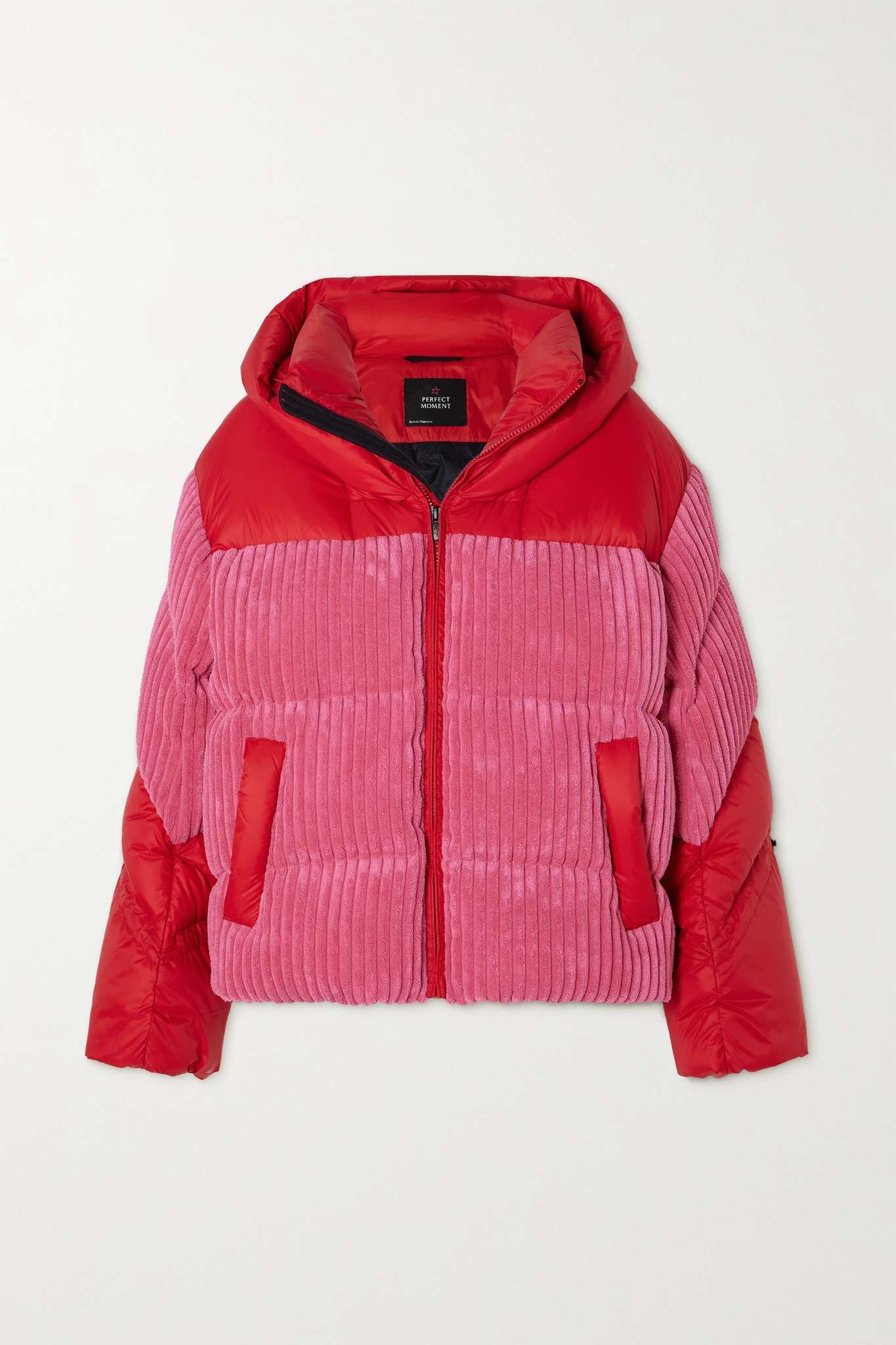 Zao quilted terry-paneled down hooded ski jacket - 1