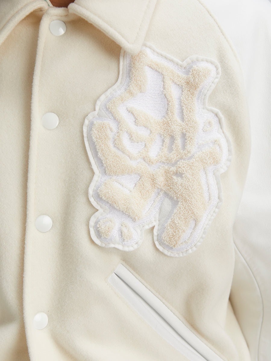 Magliano | Antifa Varsity Bomber Jacket White - 6