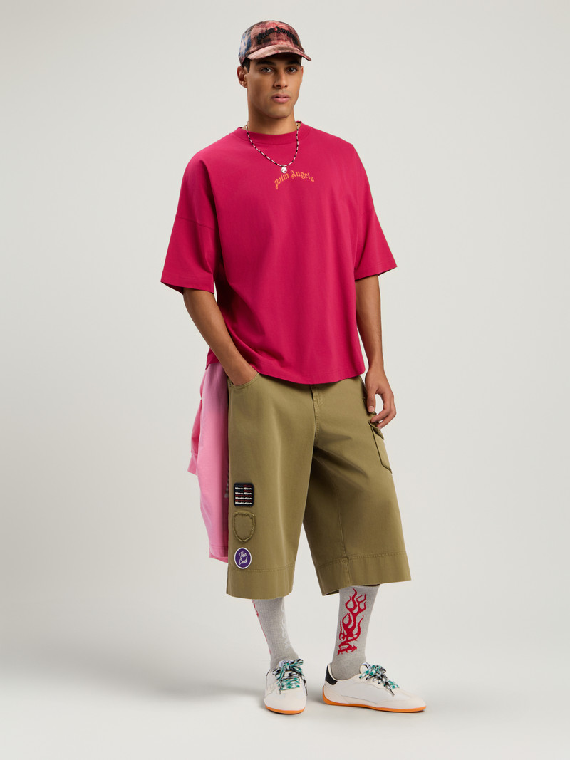 Palm Angels Back Curved Logo Over T-Shirt outlook