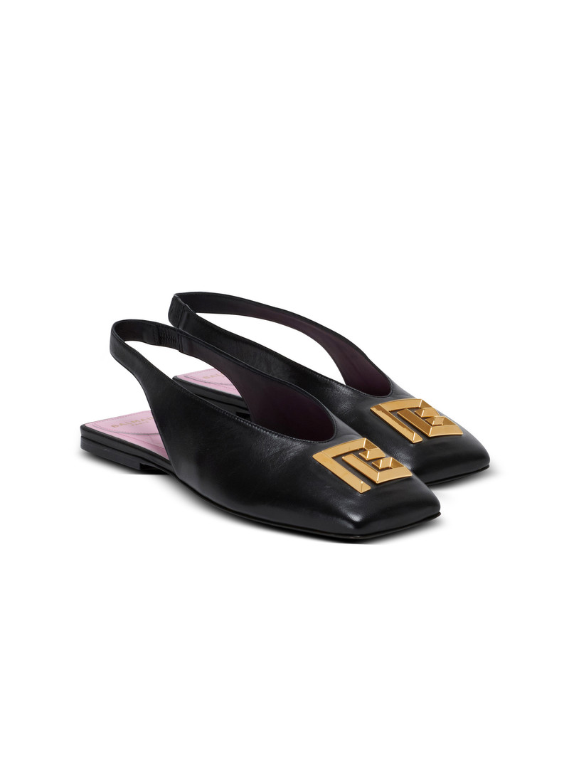 Flat Eden slingbacks in lambskin leather 2