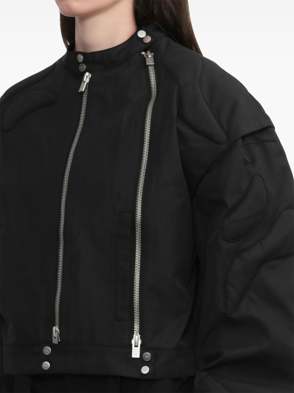 zip-detail bomber jacket - 5