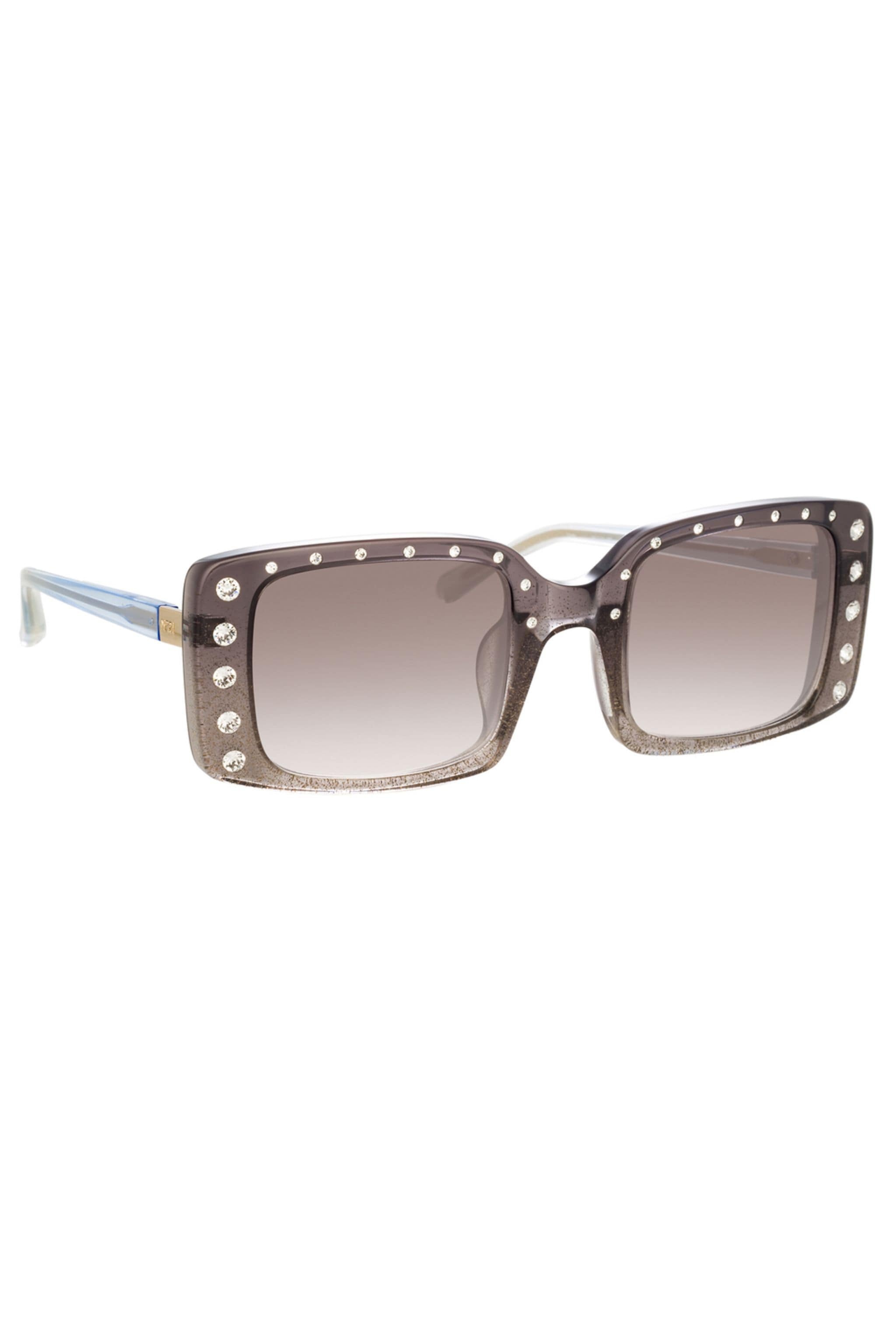 CRYSTAL-EMBELLISHED SQUARE SUNGLASSES - 2