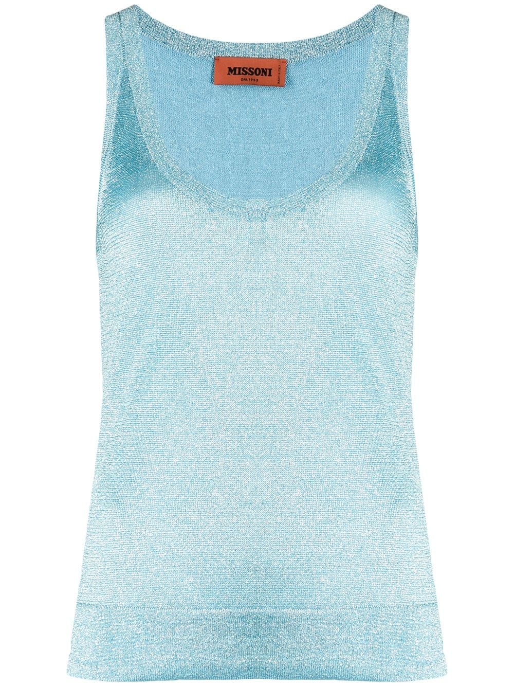 glitter weave vest top - 1