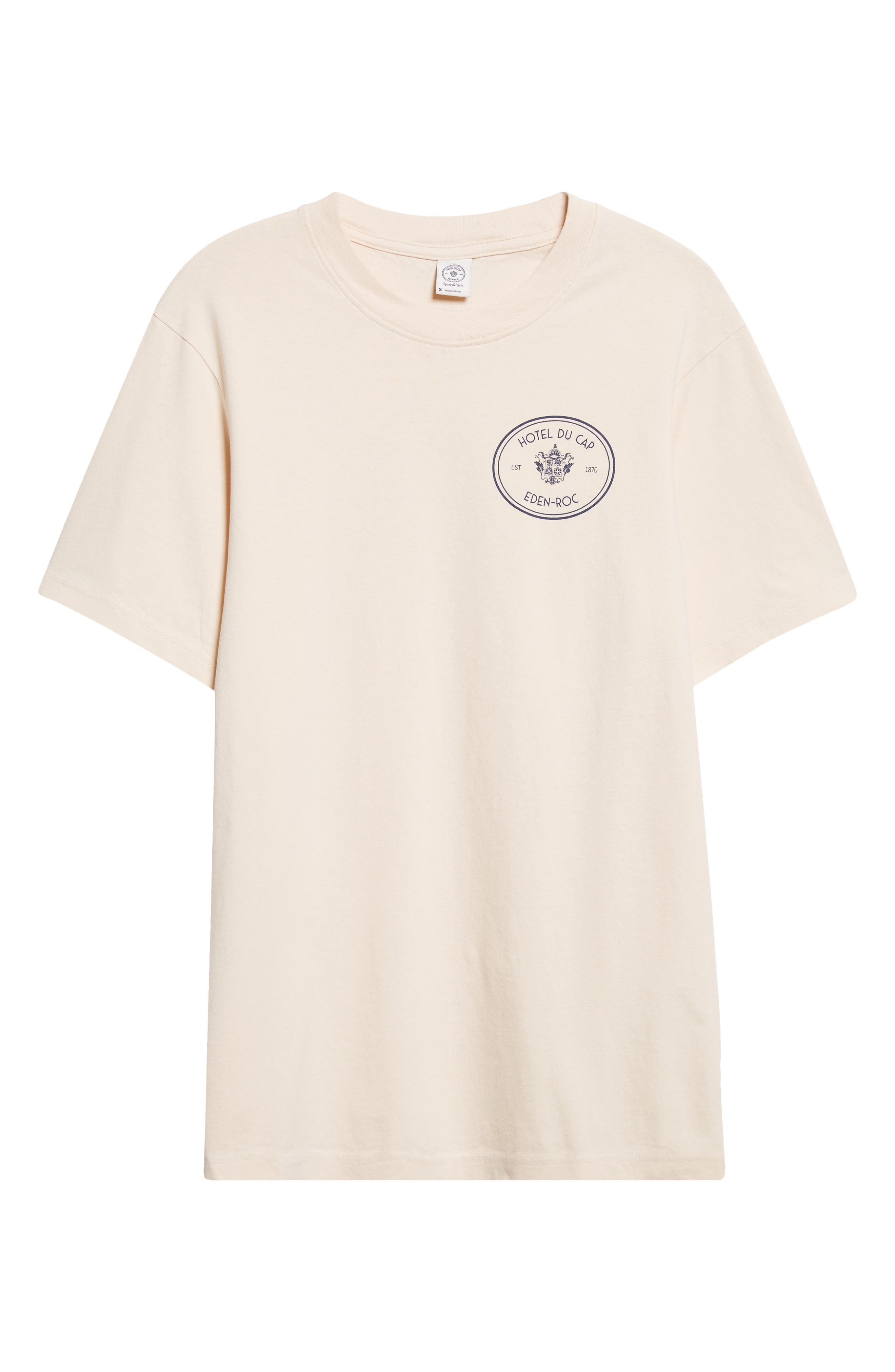 Sporty & Rich Kennedy Crest Cotton Graphic T-Shirt in Cream at Nordstrom - 6
