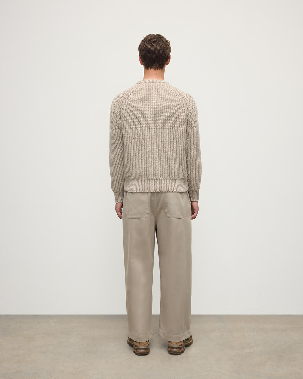 Ribbed Donegal Cashmere Cream Jumper - 4