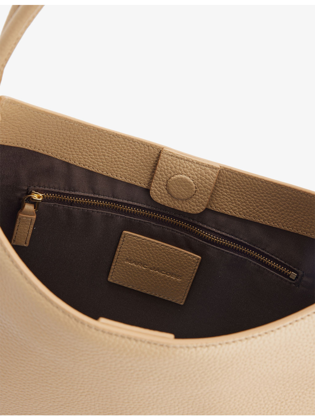 Large Crescent Leather Tote Bag - 6