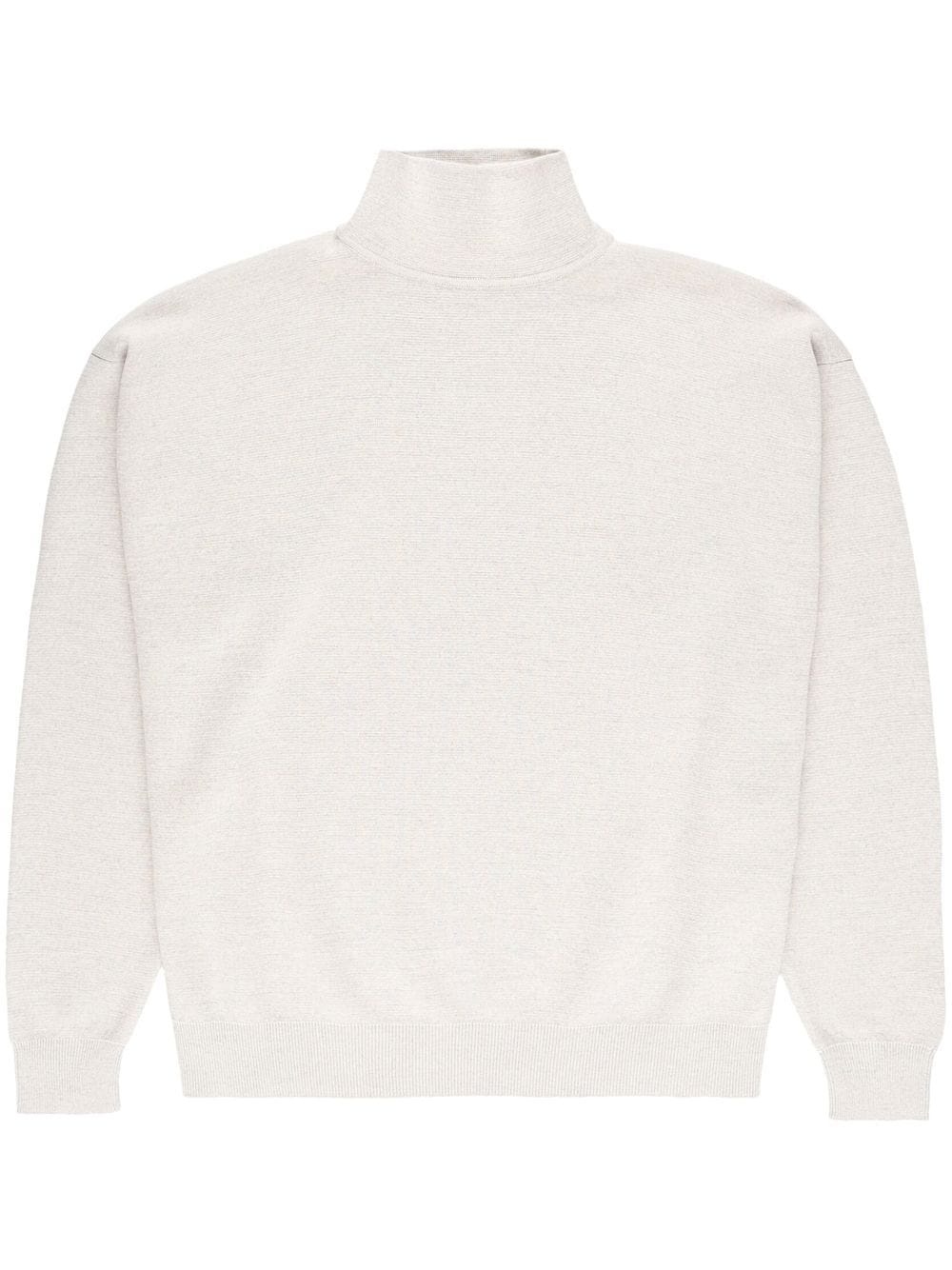 roll-neck knitted sweater - 1