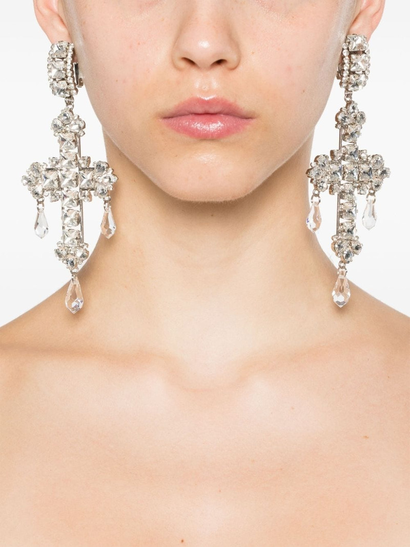 Alessandra Rich crystal-embellished earrings outlook