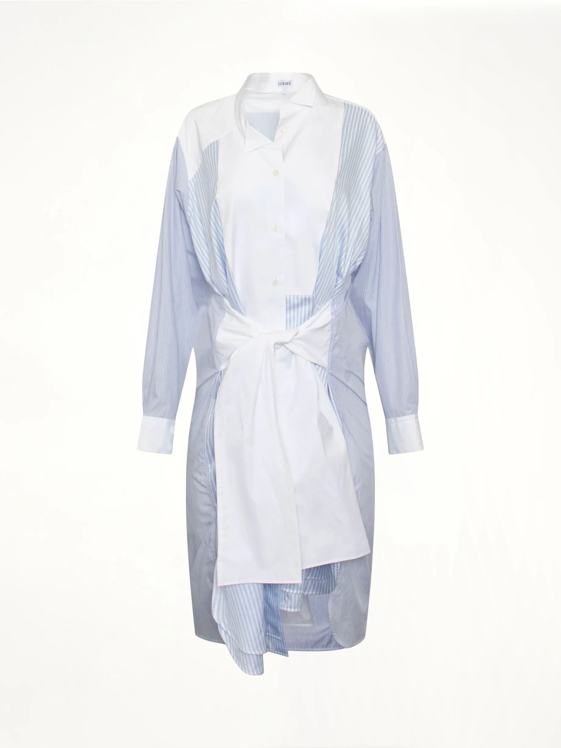 Stripe Shirtdress in Blue - 1