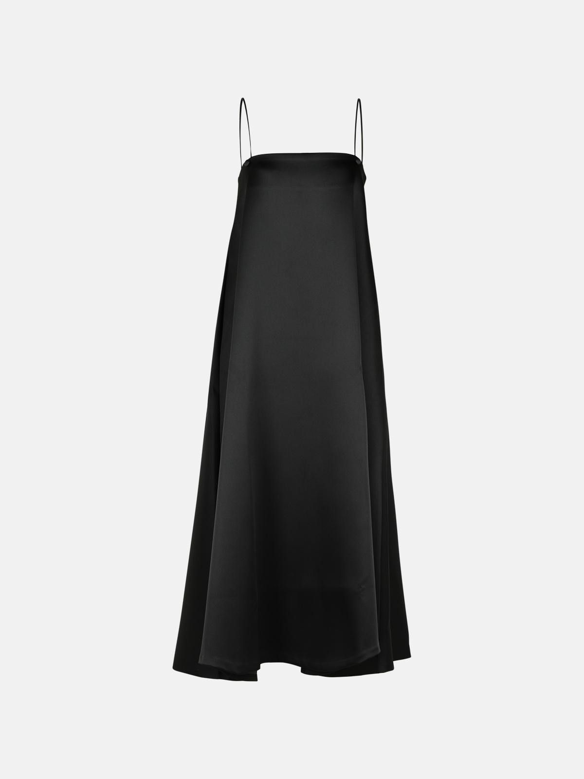 BLACK POLYESTER DRESS - 1