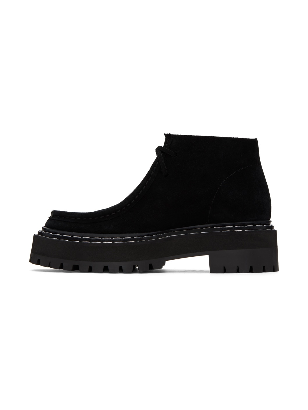 Black Lug Sole Platform Boots - 3