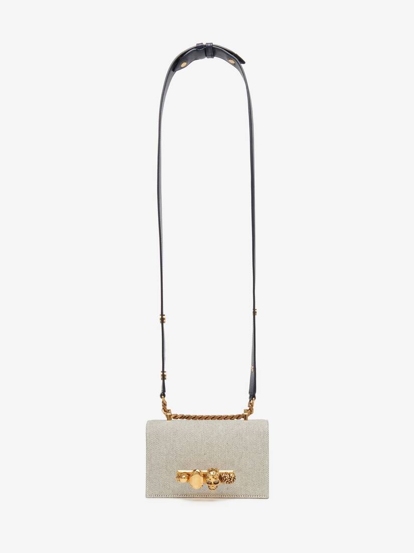 Women's The Biker Mini Jewelled Satchel in Grey/navy - 5