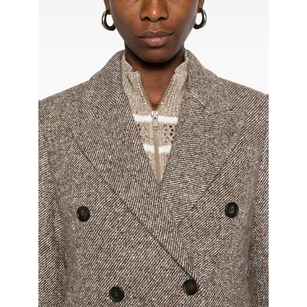 Brunello Cucinelli Brown Jackets - Blazers Women - 2