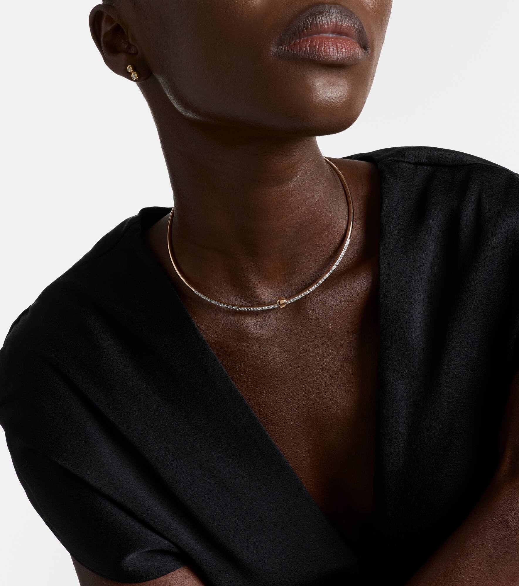 Together 18kt rose gold choker with diamonds - 2