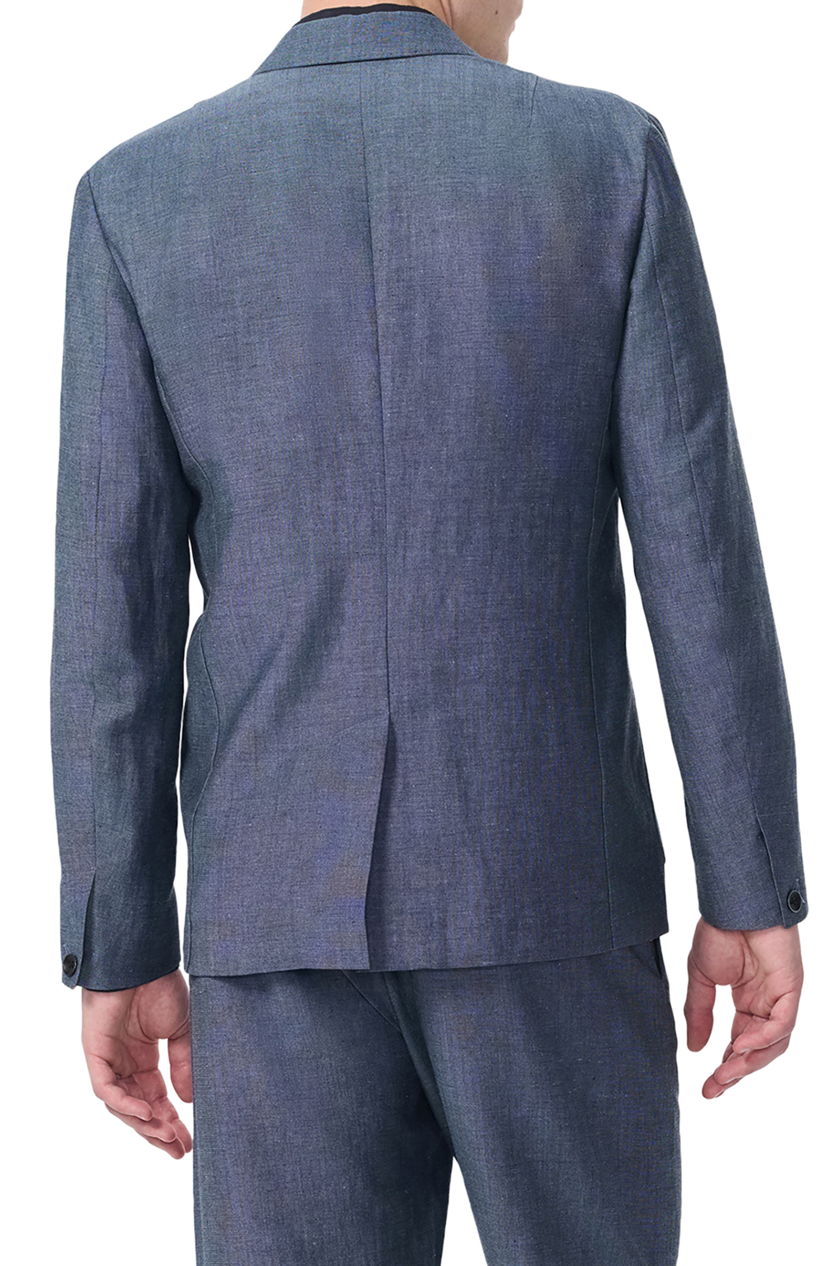 rag & bone Butler Donegal Virgin Wool & Linen Blend Blazer in Blue at Nordstrom - 2