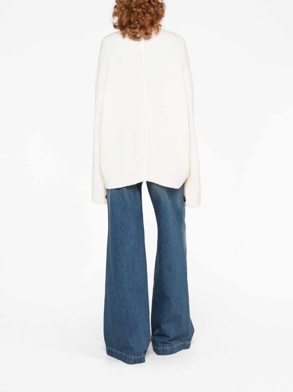 ribbed-knit virgin wool-cashmere blend jumper - 4