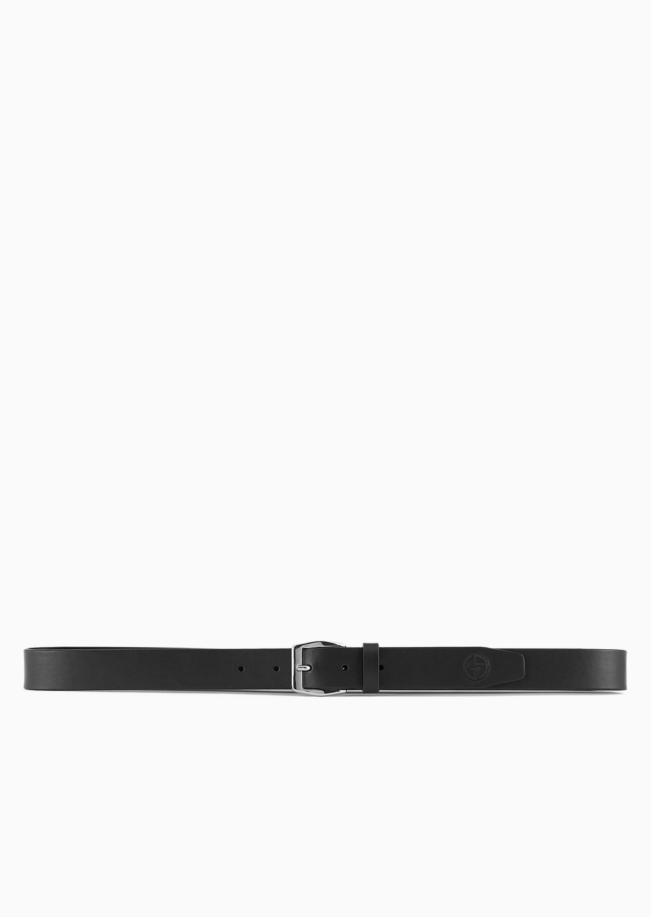Leather belt with embroidered logo - 3