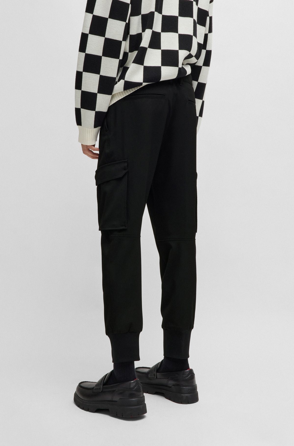 SLIM-FIT TROUSERS IN STRETCH GABARDINE - 4