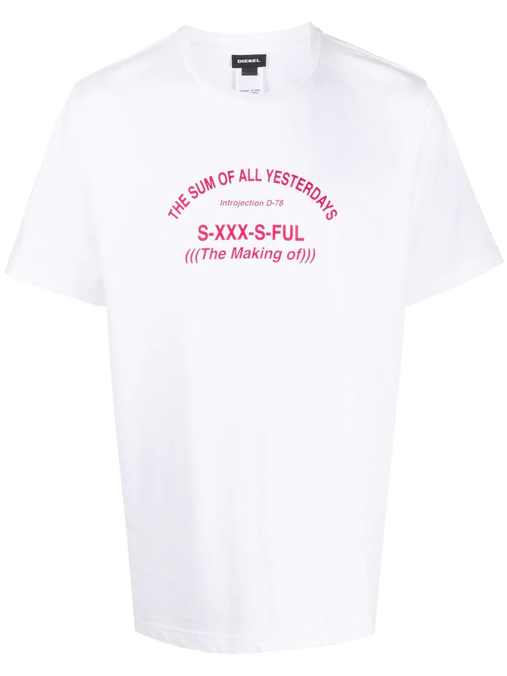 slogan print crew neck T-shirt - 1