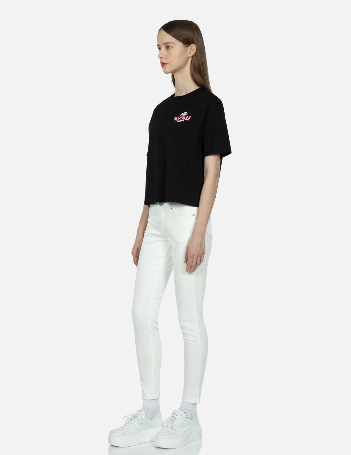 SEAGULL EMBOSSED SKINNY JEANS - 4