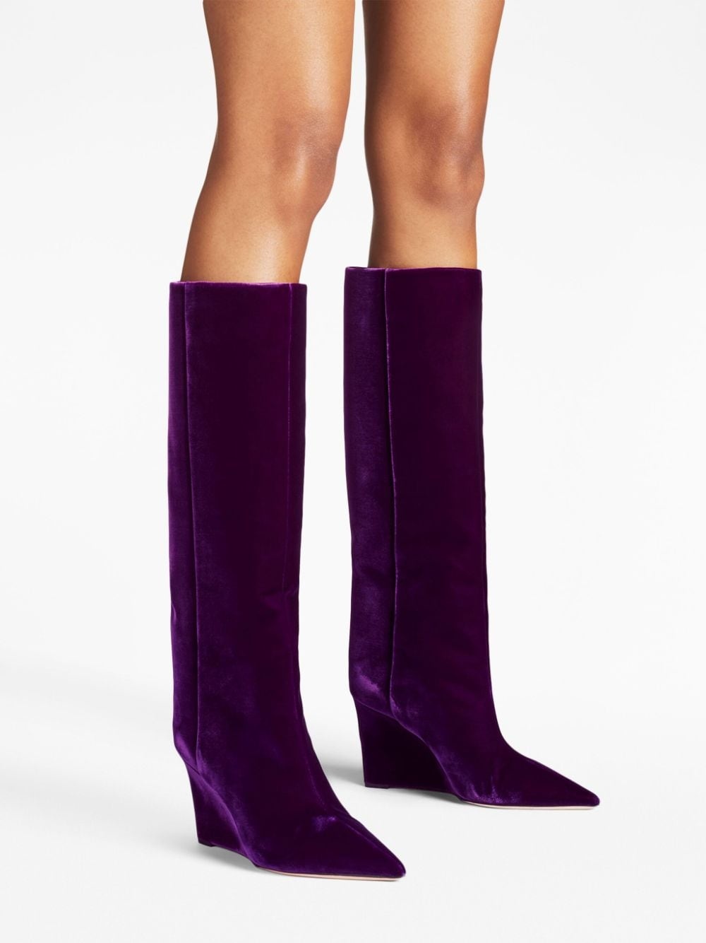 Blake 85mm velvet boots - 6