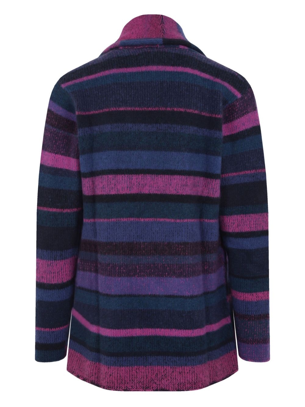 striped open-front cardigan - 2